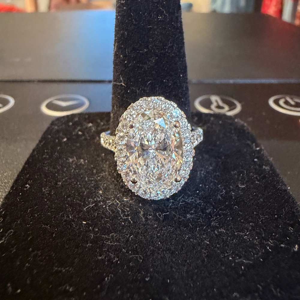 14k White Gold 4.80 CTW Lab Grown Diamond Ring